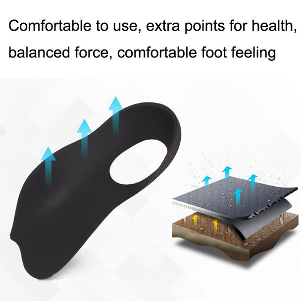 2 Pairs Flat Foot Bow Corrected XO Leg Orthopedic Insole, Size: M (Black)