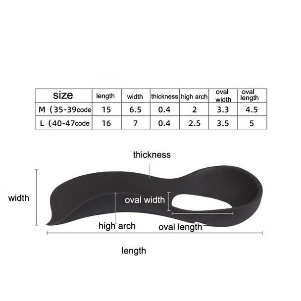 2 Pairs Flat Foot Bow Corrected XO Leg Orthopedic Insole, Size: M (Black)