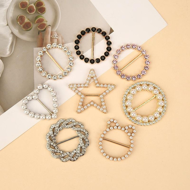 2pcs Silk Scarf Corner Clasp Ring Shirt Hem Cinching Fixed Clothing Accessories, Model: Silver Circle