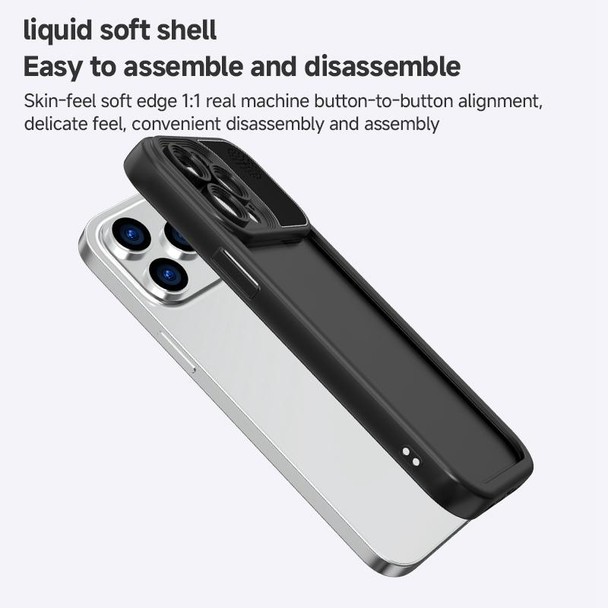 For iPhone 13 Pro Max Aromatherapy Liquid Silicone Phone Case(Grey)