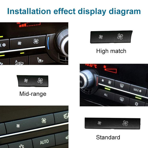 Car Wind Power Switch Air Conditioning Air Volume Button for BMW 5 Series 2011-2017 / 7 Series 2009-2015, Left High Configuration