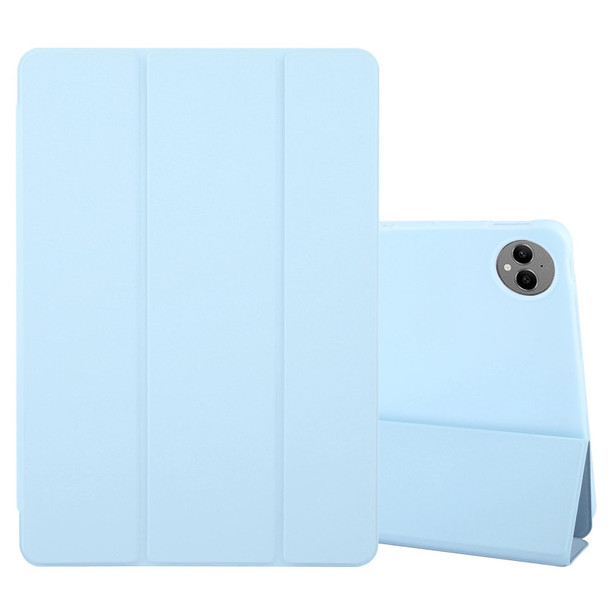 For Huawei MatePad Pro 13.2 Tri-fold Silicone Leather Tablet Case(Ice Blue)