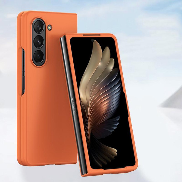 For Samsung Galaxy Z Fold6 Skin Feel PC Full Coverage Shockproof Phone Case(Orange)