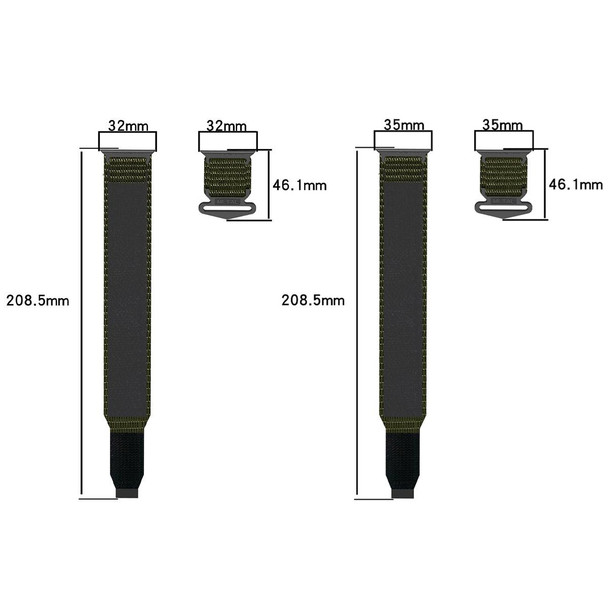 For Apple Watch Series 7 41mm Nylon Hook And Loop Fastener Watch Band(Black)