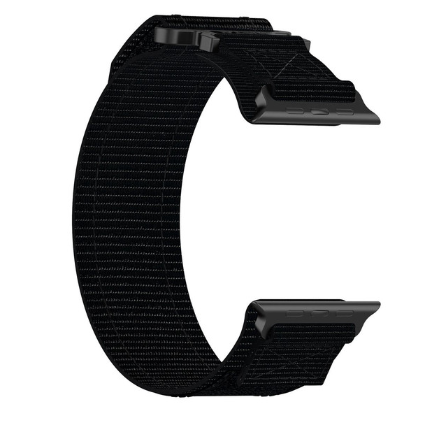 For Apple Watch Series 5 40mm Nylon Hook And Loop Fastener Watch Band(Black)