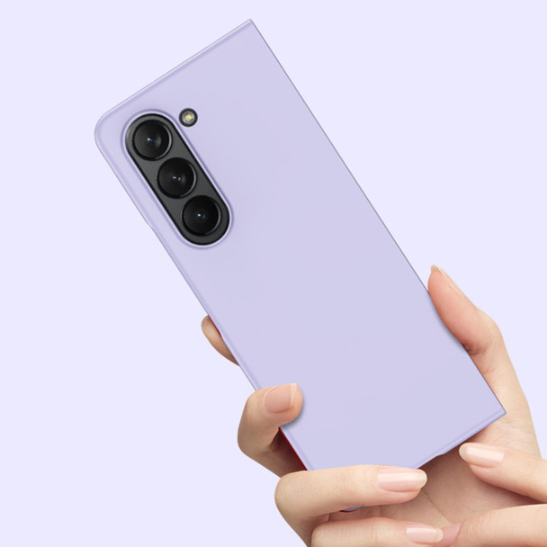 For Samsung Galaxy Z Fold6 Skin Feel PC Full Coverage Shockproof Phone Case(Sakura Purple)