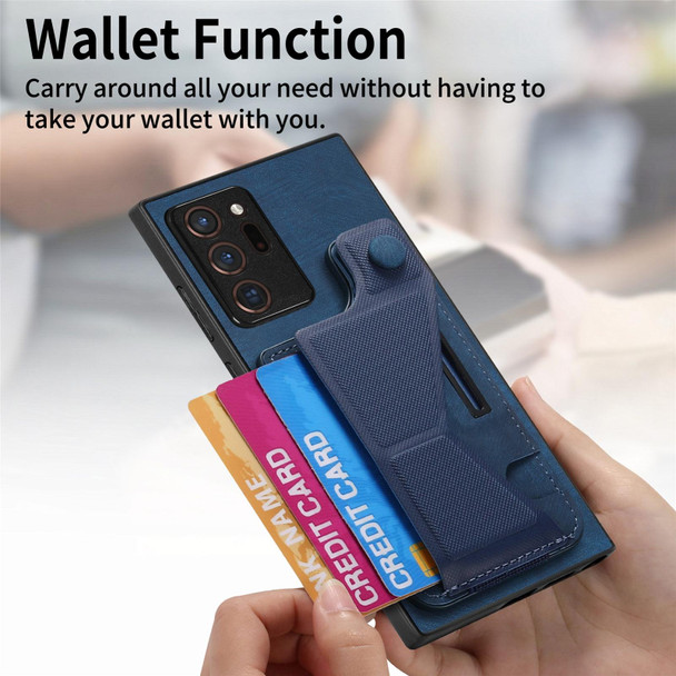 For Samsung Galaxy Note20 Ultra II K-shaped Slide Holder Card Slot Phone Case(Black)
