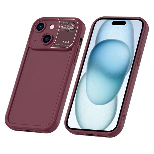 For iPhone 15 Plus Aromatherapy Liquid Silicone Phone Case(Wine Red)