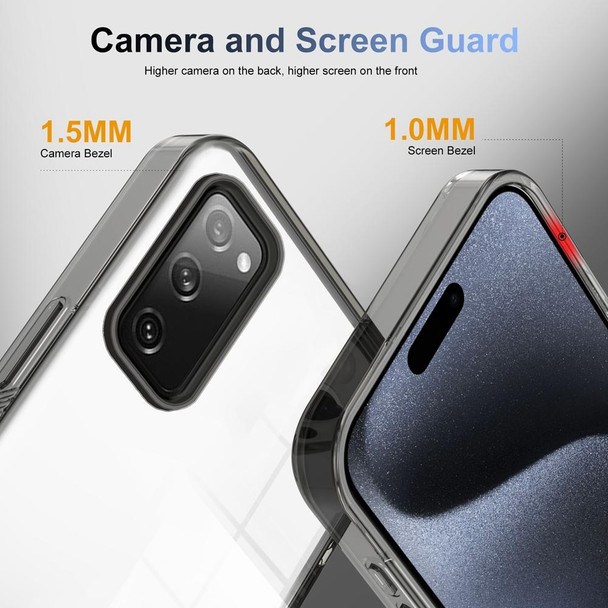 For Samsung Galaxy S20 FE 5G 2.5mm Anti-slip Clear Acrylic Hybrid TPU Phone Case(Black)