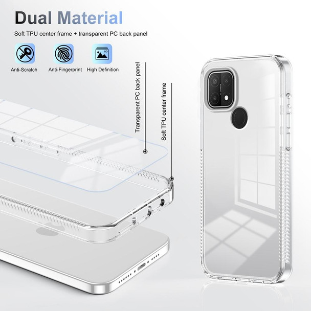 For OPPO A15 / A15s 2.5mm Anti-slip Clear Acrylic Hybrid TPU Phone Case(Transparent)