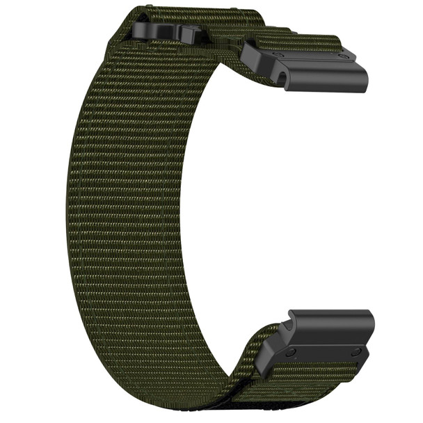 For Garmin Epix Pro 47mm 22mm Nylon Hook And Loop Fastener Watch Band(Army Green)