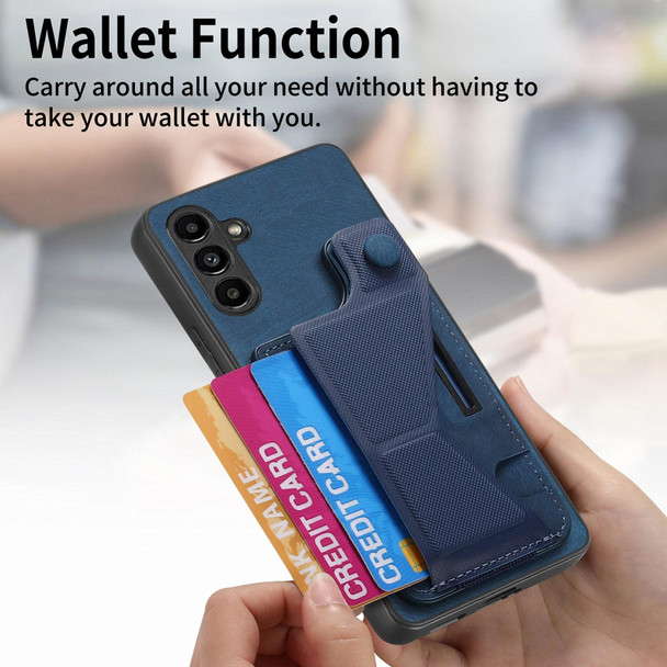 For Samsung Galaxy A34 5G II K-shaped Slide Holder Card Slot Phone Case(Brown)