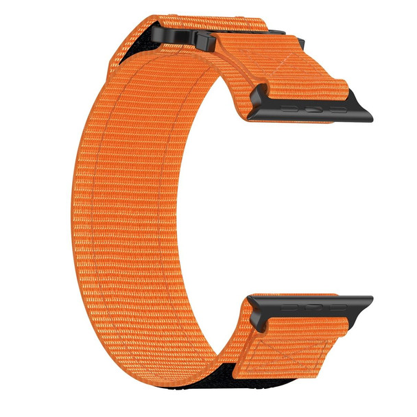 For Apple Watch 42mm Nylon Hook And Loop Fastener Watch Band(Orange)