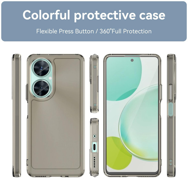 For Huawei Enjoy 60 Pro Candy Series TPU Phone Case(Transparent Grey)