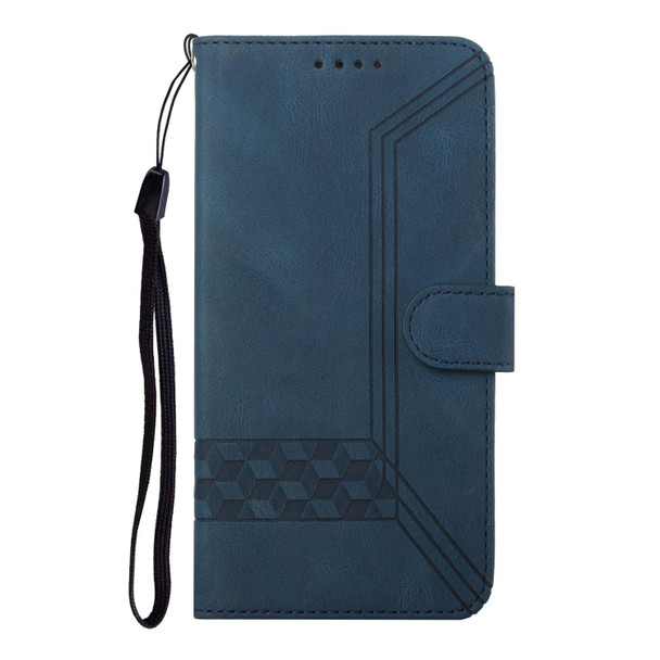 For vivo V29e 5G Global/Y200 5G Global Cubic Skin Feel Flip Leather Phone Case(Blue)