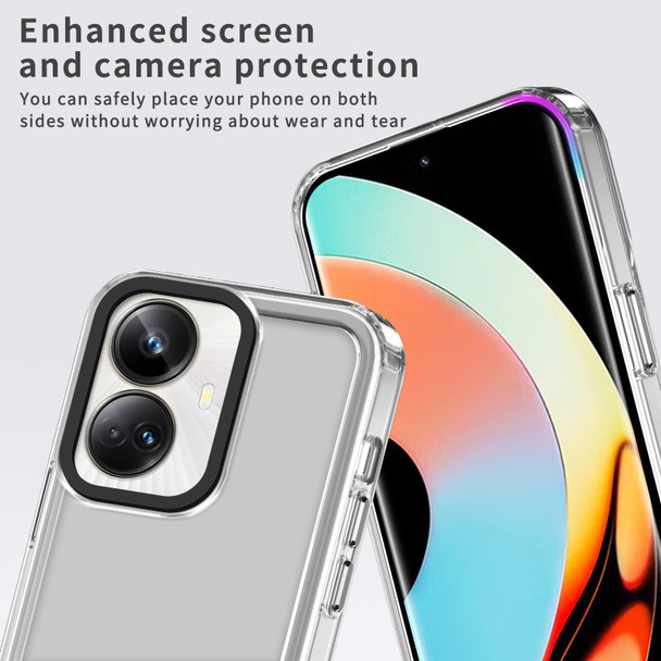 For Realme 10 Pro+ Transparent Acrylic + TPU Shockproof Phone Case(Transparent)