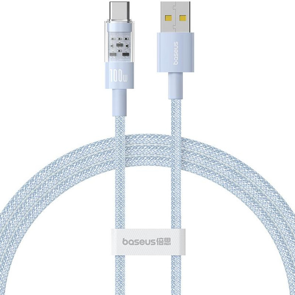 Baseus CD Series PD100W USB to USB-C / Type-C Fast Charging Data Cable, Length:2m(Blue)