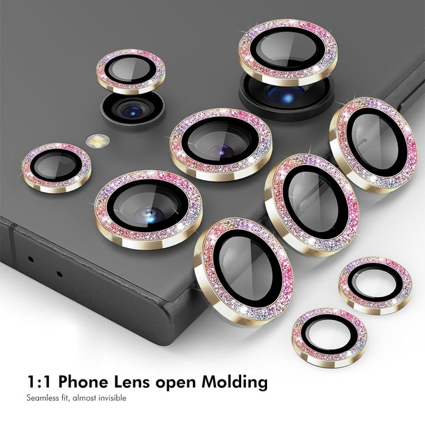 For Samsung Galaxy S23 5G/ S23+ 5G ENKAY Hat-Prince AR 9H Rear Lens Glitter Aluminium Alloy Tempered Glass Film(Pink)