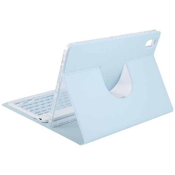 For Xiaomi Pad 6 Square Button Backlight Bluetooth Keyboard Rotatable Holder Leather Case(Sky Blue)