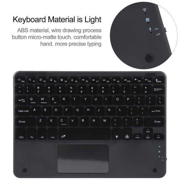 For Xiaomi Pad 6 Square Button Bluetooth Keyboard Rotatable Holder Leather Case with Touchpad(Black)