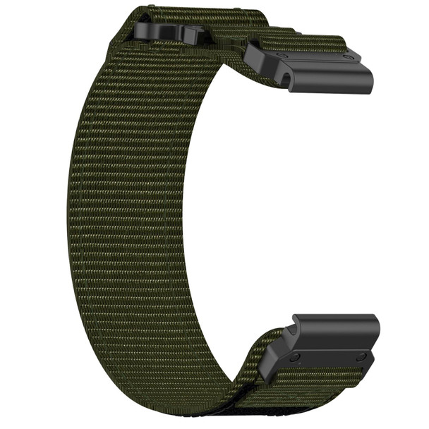 For Garmin Tactix Delta 26mm Nylon Hook And Loop Fastener Watch Band(Army Green)