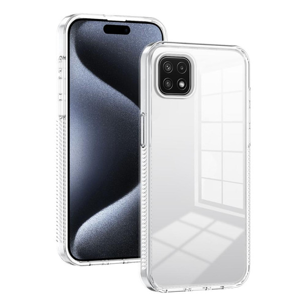 For Samsung Galaxy A22 5G 2.5mm Anti-slip Clear Acrylic Hybrid TPU Phone Case(Transparent)