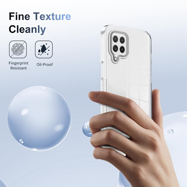 For Samsung Galaxy A22 4G 2.5mm Anti-slip Clear Acrylic Hybrid TPU Phone Case(Transparent)