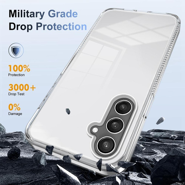 For Samsung Galaxy S23 FE 5G 2.5mm Anti-slip Clear Acrylic Hybrid TPU Phone Case(Transparent)