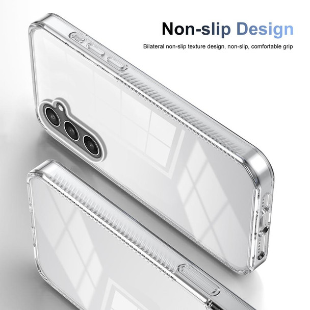 For Samsung Galaxy S23 FE 5G 2.5mm Anti-slip Clear Acrylic Hybrid TPU Phone Case(Transparent)