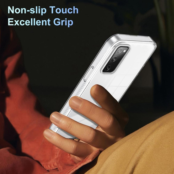 For Samsung Galaxy S20 FE 5G 2.5mm Anti-slip Clear Acrylic Hybrid TPU Phone Case(Transparent)