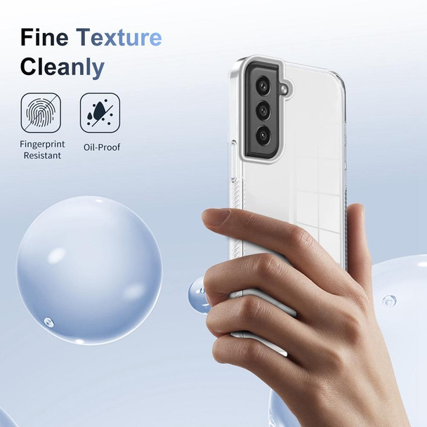 For Samsung Galaxy S21 FE 5G 2.5mm Anti-slip Clear Acrylic Hybrid TPU Phone Case(Transparent)