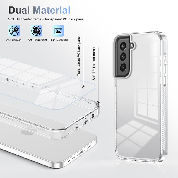 For Samsung Galaxy S21 FE 5G 2.5mm Anti-slip Clear Acrylic Hybrid TPU Phone Case(Transparent)