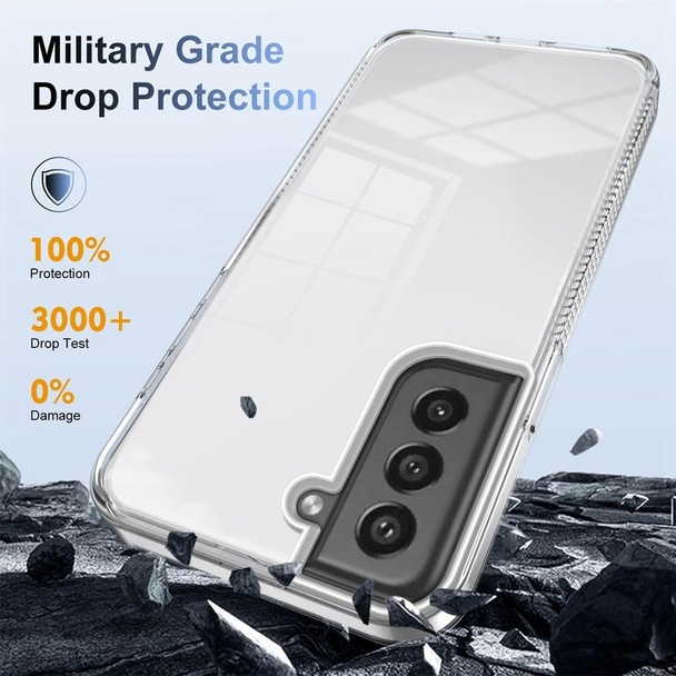 For Samsung Galaxy S21 FE 5G 2.5mm Anti-slip Clear Acrylic Hybrid TPU Phone Case(Transparent)