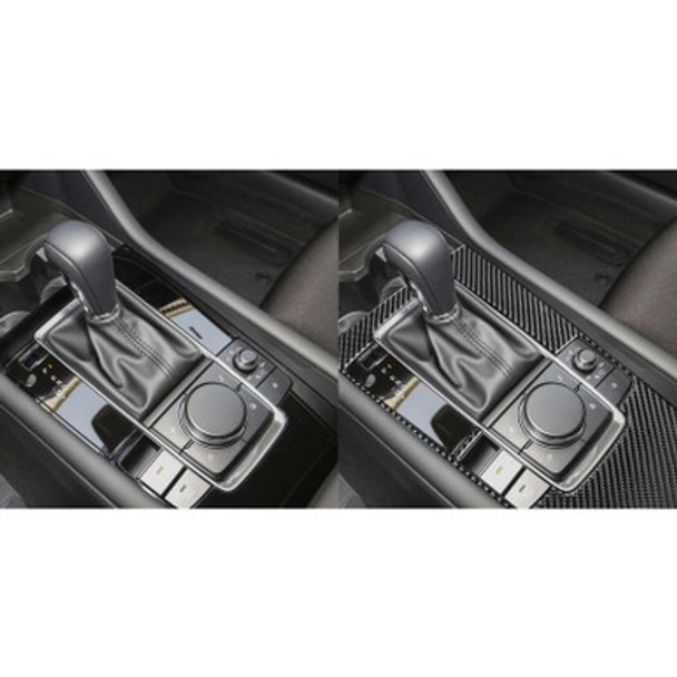 Car Carbon Fiber Central Control Gear Panel Decorative Sticker for Mazda 3 Axela 2020, Left Drive - Open Box (Grade A)
