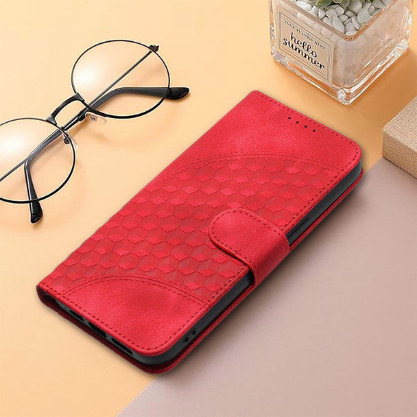 For vivo Y100 5G IDN/Y200e 5G Global YX0060 Elephant Head Embossed Phone Leather Case with Lanyard(Red)