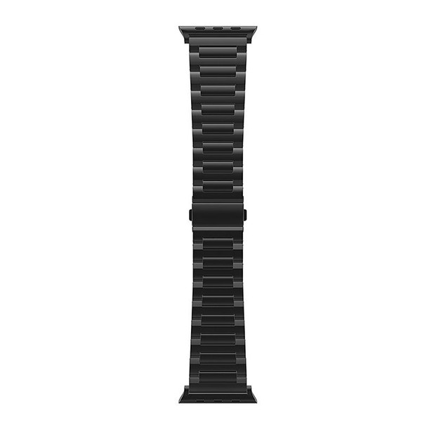 For Apple Watch SE 2023 44mm I-Shaped Titanium Watch Band(Black)