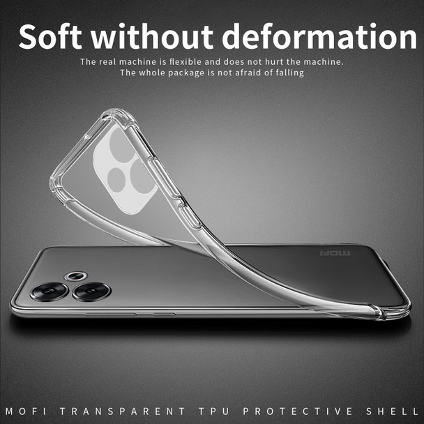 ForXiaomi Redmi Turbo 3 MOFI Ming Series Ultra-thin TPU Phone Case(Transparent)