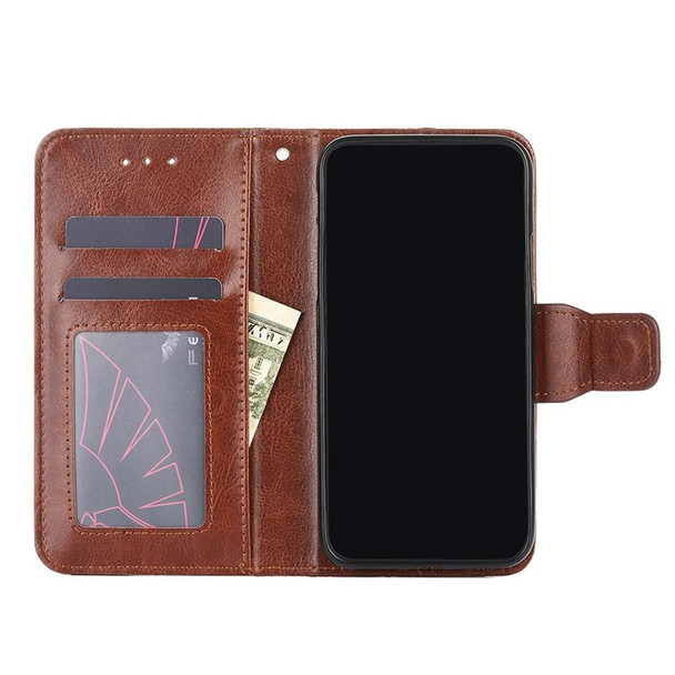 Crystal Texture Horizontal Flip Leatherette Case with Holder & Card Slots & Wallet - iPhone 13 mini(Brown)