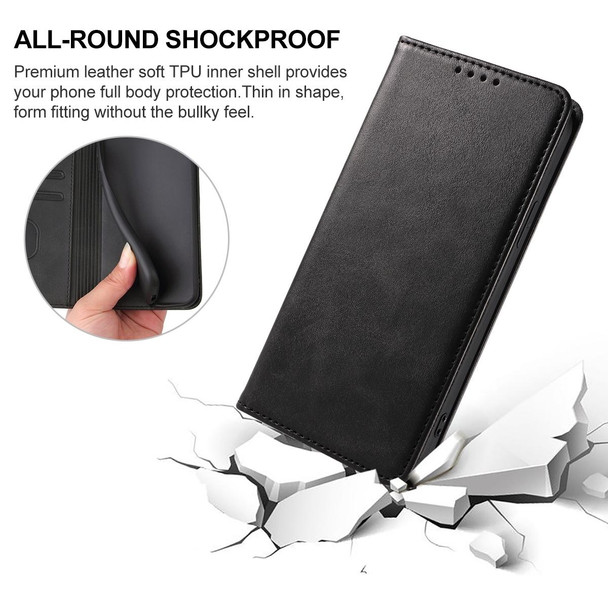 For ZTE Blade A73 4G Magnetic Closure Leather Phone Case(Black)