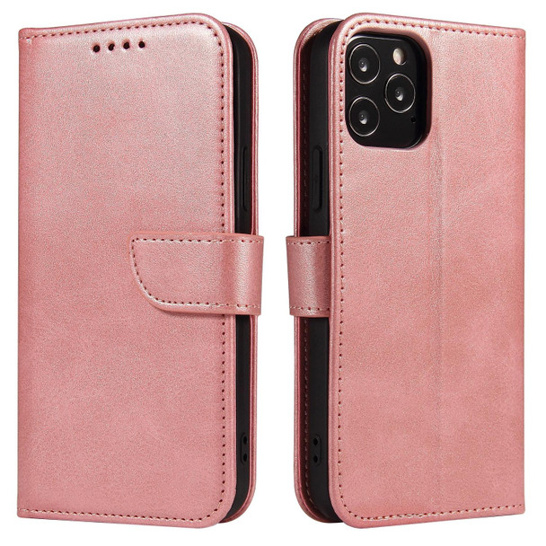 Calf Texture Buckle Horizontal Flip Leatherette Case with Holder & Card Slots & Wallet - iPhone 13 Pro Max(Rose Gold)