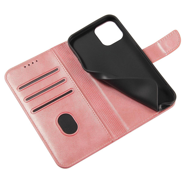 Calf Texture Buckle Horizontal Flip Leatherette Case with Holder & Card Slots & Wallet - iPhone 13 Pro(Rose Gold)