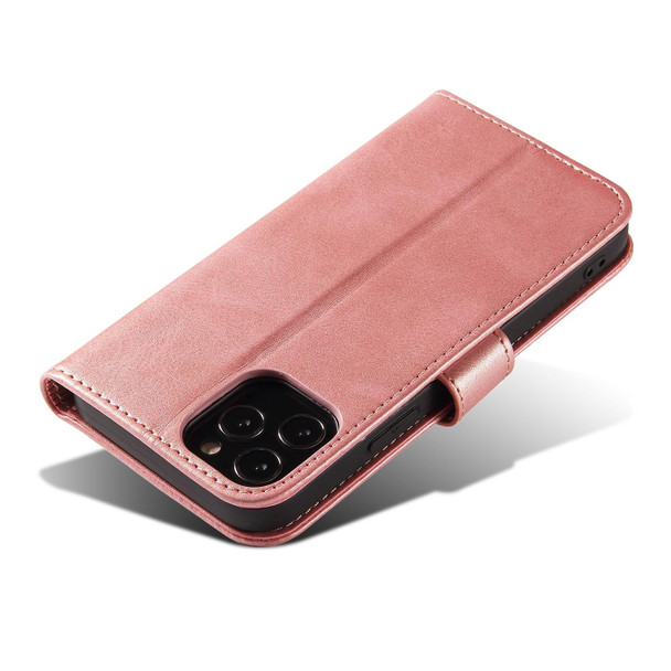 Calf Texture Buckle Horizontal Flip Leatherette Case with Holder & Card Slots & Wallet - iPhone 13(Rose Gold)