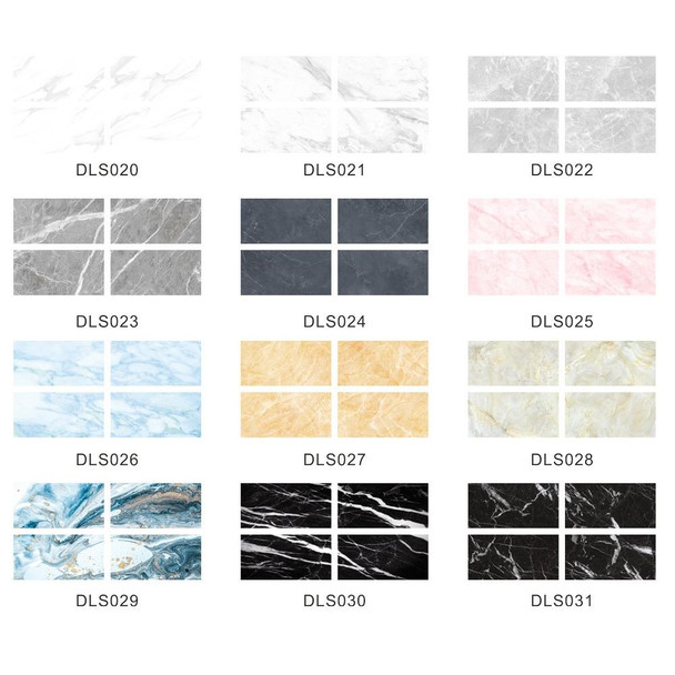 4 PCS  Crystal Film Wall Tile Sticker Imitation Marble Pattern Wall Sticker(DLS036)