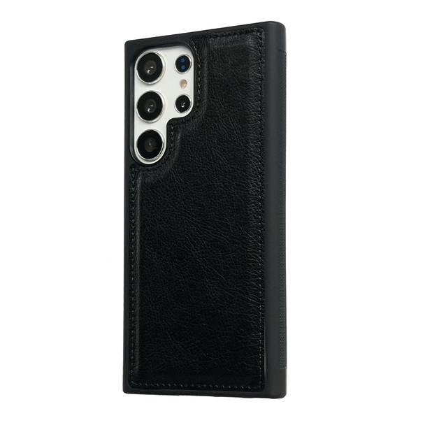 For Samsung Galaxy S23 FE 5G Cowhide Texture Back Cover Phone Case(Black)