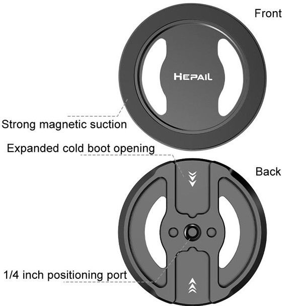 HEPAIL MS06 Magsafe Magnetic Base Mobile Phone Photography Fixed Bracket
