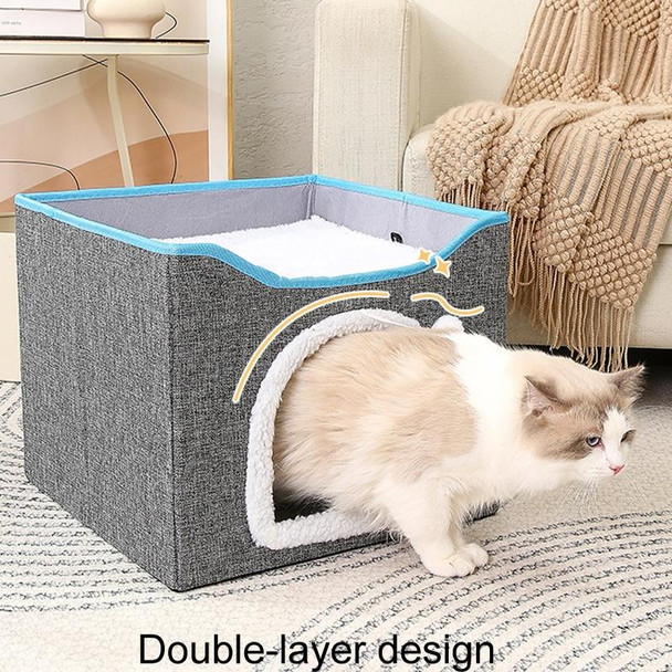 Multifunctional Sisal Cats Scratching Board Foldable Pet Bed(Light Green)