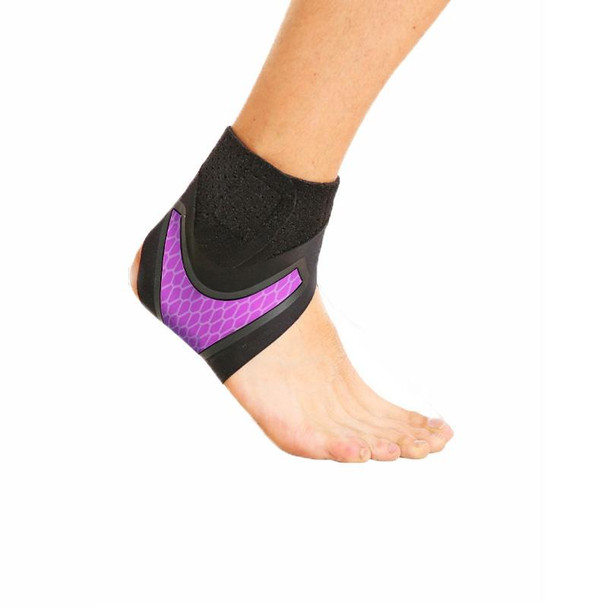 Neoprene Sports Ankle Support Ankle Compression Fixed Support Protective Strap, Specification: Right Foot (Purple)