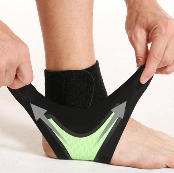 Neoprene Sports Ankle Support Ankle Compression Fixed Support Protective Strap, Specification: Right Foot (Green)