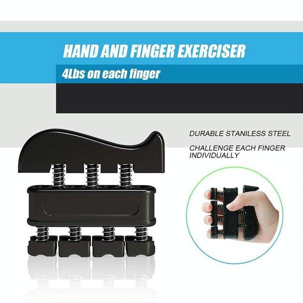 5 In 1 Counting Grip Device Fitness Adjustment Grip Device  Finger Trainer Set(Black )