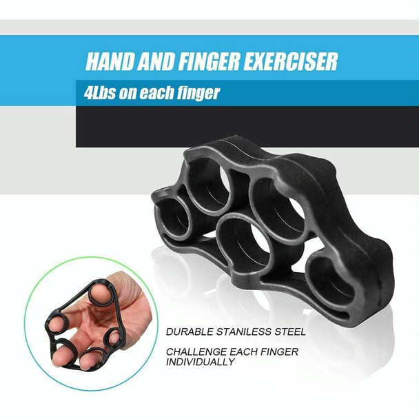 5 In 1 Counting Grip Device Fitness Adjustment Grip Device  Finger Trainer Set(Black )